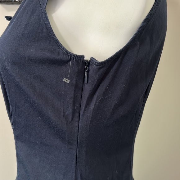 KATE SPADE Navy Blue Fit and Flare Bow Cap Sleeves Dress Sz 4 - Picture 6 of 11